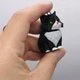 Брелок 3D печать КОТИК черный с пружиной для ключей и сумки стильный брелок для подарка - изображение 2