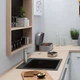 Кухонна мийка HANSGROHE, чорний/матовий, прямокутна, 56x51 см - изображение 3