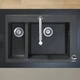 Кухонна мийка HANSGROHE, чорний/матовий, прямокутна, 77x51 см - зображення 3