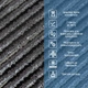 Плитка под ковролин 500х500х4 мм Черно-серый Полипропилен - изображение 4