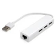 Переходник адаптер USB на Ethernet + 3 USB порта, белый (R051779) - изображение 3