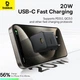 Сетевое зарядное устройство Baseus Palm Fast Charger 1C 20W EU Cosmic Black set with cable USB-C to iP 20W 1 м (E0116401) - изображение 10