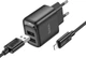Мережевий зарядний пристрій Hoco C141A Smart dual-port charger set with cable (iP) Black (6942007627863) - зображення 2