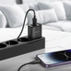 Мережевий зарядний пристрій Hoco C141A Smart dual-port charger set with cable (iP) Black (6942007627863) - зображення 5
