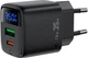 Сетевое зарядное устройство Acefast A116 PD35W GaN charger (USB-A+USB-C) with digital display Black (6974316284468) - изображение 5