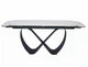 Стол обеденный раскладной в гостиную/кухню Infinity Ceramic 160(+80)х95 Signal черный/белый Nature Cloud (металл/закаленное стекло/керамика) (INFINITYBC160) - изображение 4