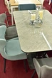 Стол обеденный раскладной в гостиную/кухню Pallas Ceramic 160(+50)х90 Signal черный матовый/серый эффект мрамора (металл/МДФ/керамика) (PALLASCSZC160) - изображение 6