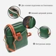 Сумка планшет через плечо женская из натуральная кожи Vintage leather-22268 Зеленая - изображение 6