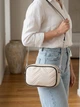 Сумка кросс боди через плечо женская из натуральная кожи Vintage leather-22380 Белая - изображение 2