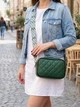 Сумка кросс боди через плечо женская из натуральная кожи Vintage leather-22384 Зеленая - изображение 2