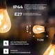 Гірлянда S14 жовта 10 LED ламп 5 метрів IP43 - зображення 4