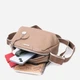 Сумка кросс боди через плечо женская из натуральная кожи Vintage leather-22594 Бежевая - изображение 12