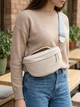Сумка кросс боди через плечо женская из натуральная кожи Vintage leather-22656 Белая - изображение 2