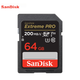 Карта пам'яті SanDisk SD 64 ГБ, карта пам'яті для камери 4K V30 U3 C10, швидкість читання 200 МБ/с, швидкість запису 90 МБ/с, карта пам'яті для бездзеркальних/дзеркальних камер - зображення 10