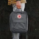 Рюкзак FJALLRAVEN школьный сверхлегкий вместительный 23510-046 серый 16л - изображение 6