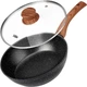 Patelnia Vilde Granitica Wood granitowa z pokrywką 24 cm (5900670110533) - obraz 1