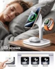 Беспроводная зарядная док станция для айфона складная LEXEGO 15W MagSafe 3в1 зарядка для айфон Apple iPhone Apple Watch AirPods с ночником (3 режима) White U-22W - изображение 4