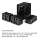 Активная акустическая система Auna Areal 525 DG 5.1 Surround System Черный Б/У - изображение 2