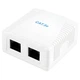 Розетка Cablexpert (NCAC-2U5E-01) 2хRJ-45, Cat5Е, внешняя, белый - изображение 1