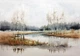Флизелиновые фотообои искусство живопись 400x280 см Осенний пейзаж под акварельными красками (14761VX8) +клей - зображення 2