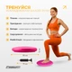 Подушка EasyFit 33 см розовая с насосом (Балансировочная массажная с шипами, сенсомоторный массажный балансировочный диск для баланса и массажа) WLS34BL - изображение 5