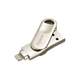 Флеш-накопитель Apacer AH790 64 GB USB 3.1 Lightning серебристый металл для iPhone iPad - зображення 3