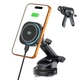 Автодержатель Tech-Protect V20 ArcticBoost Magnetic Dashboard & Vent Wireless Charger 25W Qi2.2 Black (5906302392995) - изображение 2