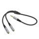 Кабель Hoco UPA21 AUX 2в1 Jack 3.5 mm (male) to 2x Jack 3.5 mm (female) 0.25 m Grey (6931474766809) - изображение 6