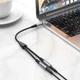 Кабель Hoco UPA21 AUX 2в1 Jack 3.5 mm (male) to 2x Jack 3.5 mm (female) 0.25 m Grey (6931474766809) - изображение 8