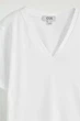 Футболка жіноча COS v-neck cotton t-shirt 1277147004 S Білий - изображение 7
