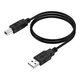 Кабель Choetech CableOne Printer Cable USB-A to USB-B 480Mbps 1m Black (AB0060-1M-BK) - зображення 2
