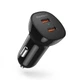 Автомобільний зарядний пристрій Choetech ZapUp 2xUSB-C QC3.0/PD3.0 60W Fast Charging Black (TC0008-V3-BK) - зображення 2