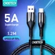 Кабель Choetech PowerSync Fast Charging Cable USB-A to USB-C 5A 1.2m Black (AC0013-BK) - зображення 3