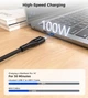 Кабель Choetech PowerSync Charging Cable USB-C to USB-C 100W 5A 1m Black (XCC-1008-BK) - зображення 3