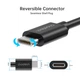 Кабель Choetech PowerSync PVC Cable USB-A to USB-C 3A 1m Black (AC0002-BK) - изображение 4
