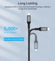 Кабель Choetech HyperLink Cable USB-C to USB-C 40Gbps 240W 8K@60Hz 2m Black (XCC-1042-GY) - зображення 6