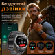 Смарт годинник військовий з батареєю 1100mAh, AMOLED, дзвінки Bluetooth, пульс, 3ATM 2 ремінці в комплекті - зображення 3