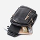 Сумка слинг через плечо женская Vintage leather-22748 Черная - изображение 9