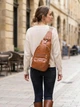 Сумка слинг через плечо женская Vintage leather-22751 Рыжяя - изображение 2