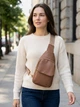 Сумка слинг через плечо женская Vintage leather-22764 Коричневая - изображение 2