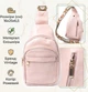 Сумка слинг через плечо женская Vintage leather-22766 Розовая - изображение 15