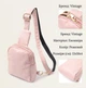Сумка слинг через плечо женская Vintage leather-22782 Розовая - изображение 15