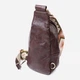 Сумка слинг через плечо женская Vintage leather-22794 Коричневая - изображение 3