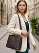 Сумка кросс боди через плечо женская из натуральная кожи Vintage leather-22979 Темно-коричневая - изображение 2