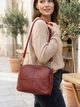Сумка кросс боди через плечо женская из натуральная кожи Vintage leather-22981 Красная - изображение 2