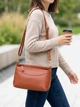 Сумка кросс-боди через плечо женская из натуральной кожи средняя Vintage leather-22983 Коричневая - изображение 2