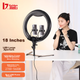 Круглый светильник JINBEI LR-480II для прямых трансляций, регулируемая цветовая температура, заполняющий свет для видео, свет для селфи ведущего, свет для портретной фотографии, заполняющий свет LR-480II. - изображение 4