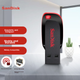 Флешка SanDisk 32ГБ USB 2.0 CZ50 Cool Blade черно-красная, с шифрованием - изображение 4