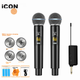 Микрофоны Aiken ICON WM2.2 беспроводные динамические двухканальные аккумуляторные - изображение 4