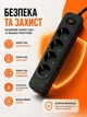Удлинитель сетевой фильтр 5 м на 4 розетки + 3USB + Type-C F244PD Черный - изображение 3